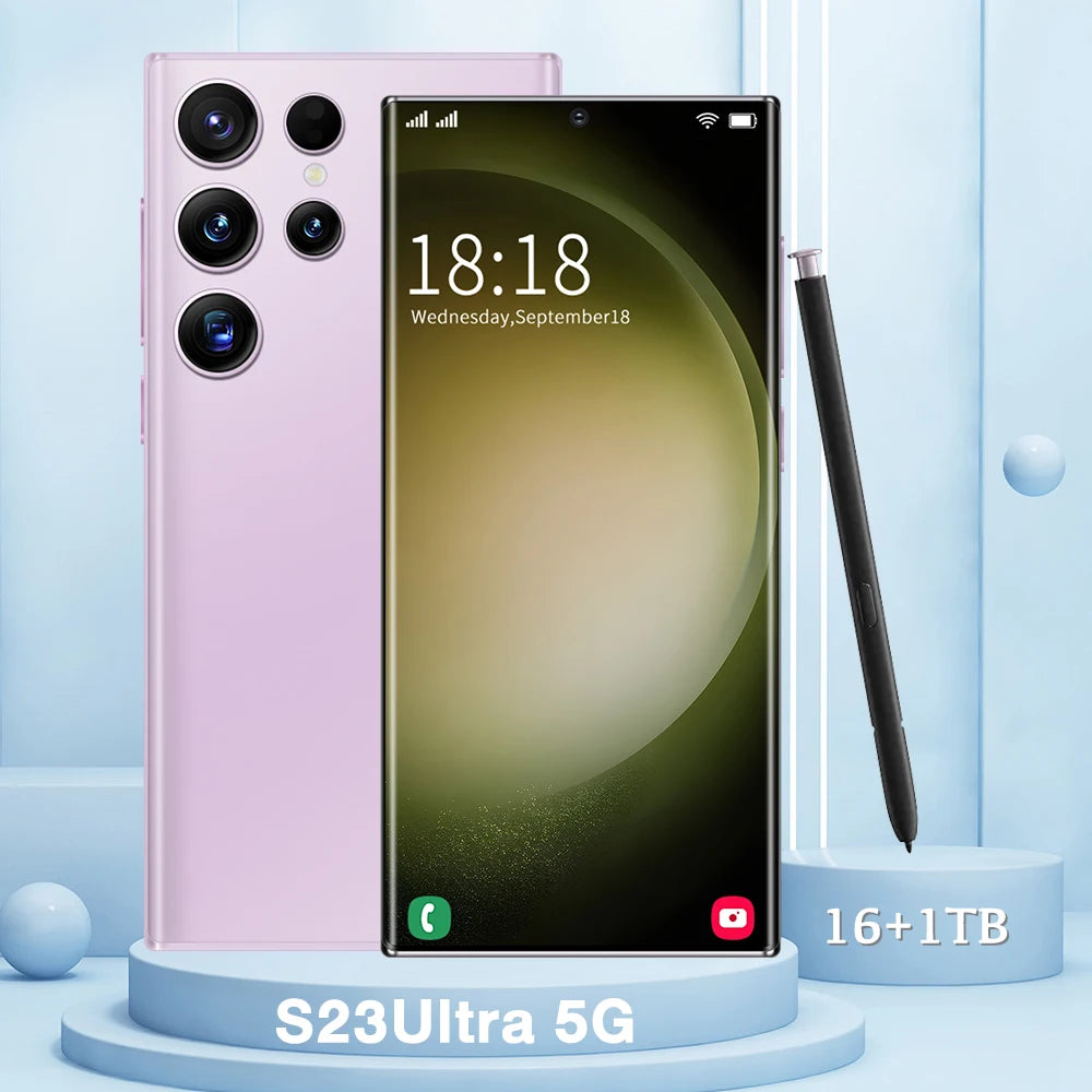 Android Smartphone S23 Ultra 5G - 6.8" Screen, 200MP Camera, Expandable Memory