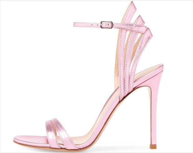 Pink Bridal Shoes with Buckle | Pointed Toe Stiletto