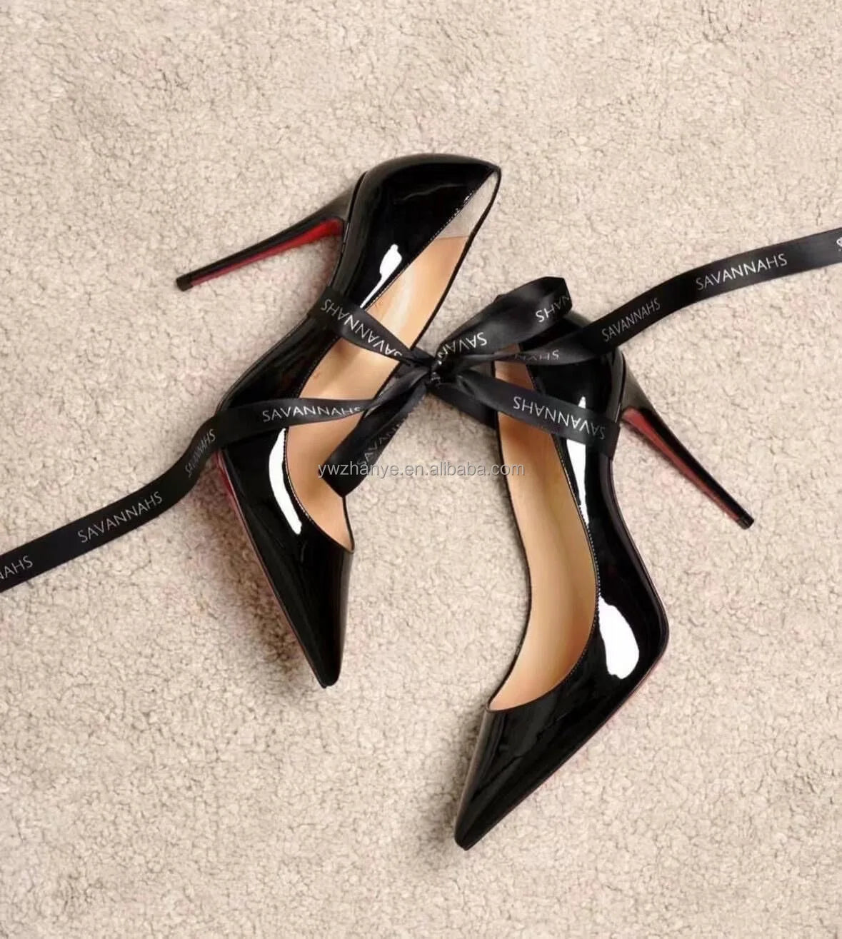 Designer red-soled heels | Elegant wedding pumps