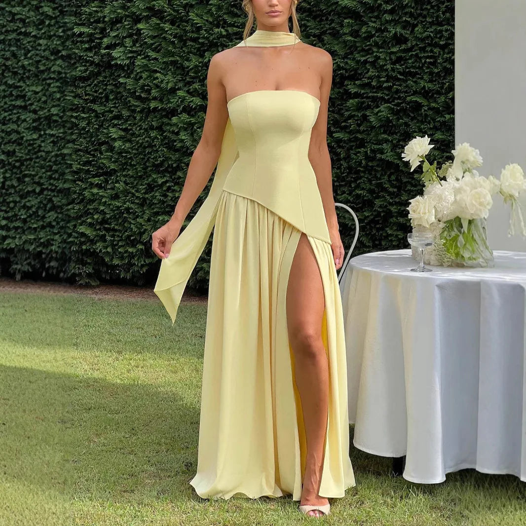 Sleeveless Summer Dress with Irregular Design