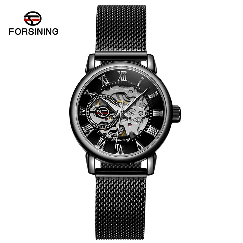 Fashion Women's Automatic Mesh Strap Watch