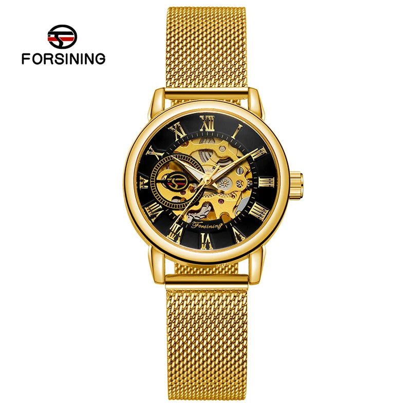 Fashion Women's Automatic Mesh Strap Watch