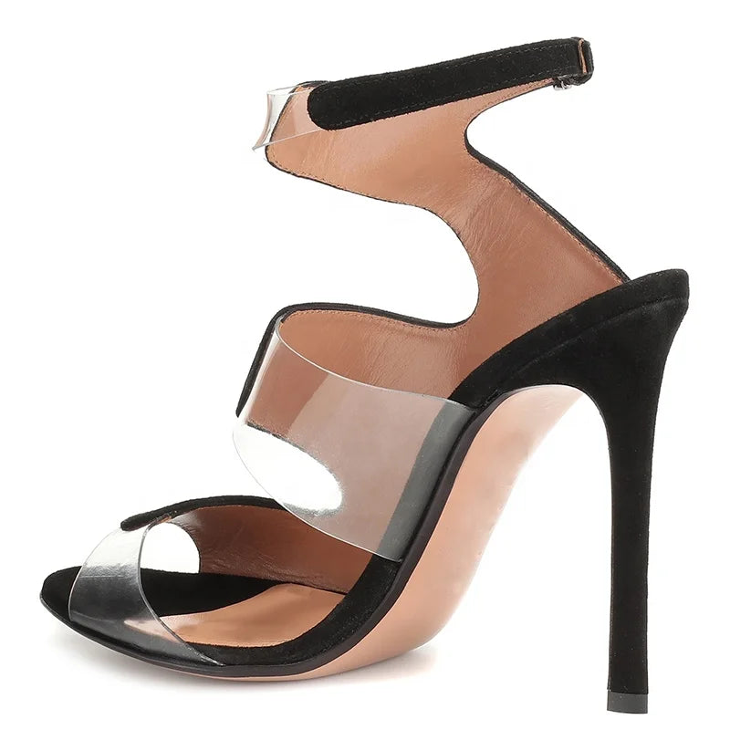 Transparent Heeled Sandals