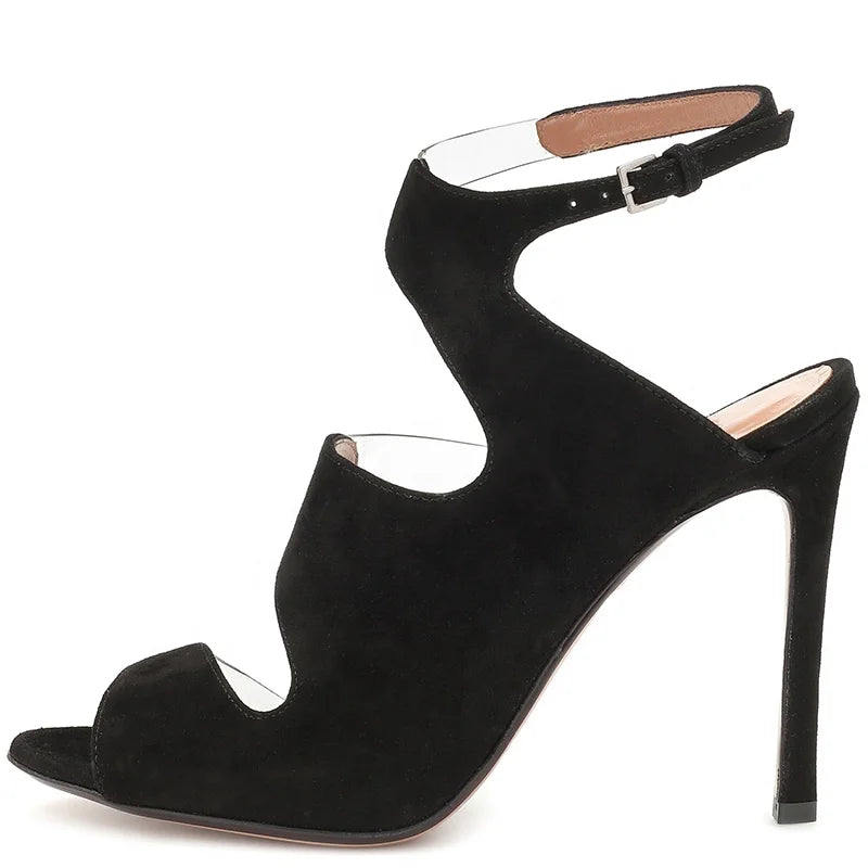 Transparent Heeled Sandals