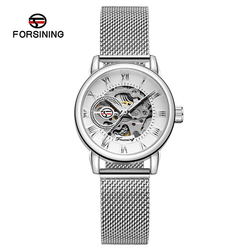 Fashion Women's Automatic Mesh Strap Watch