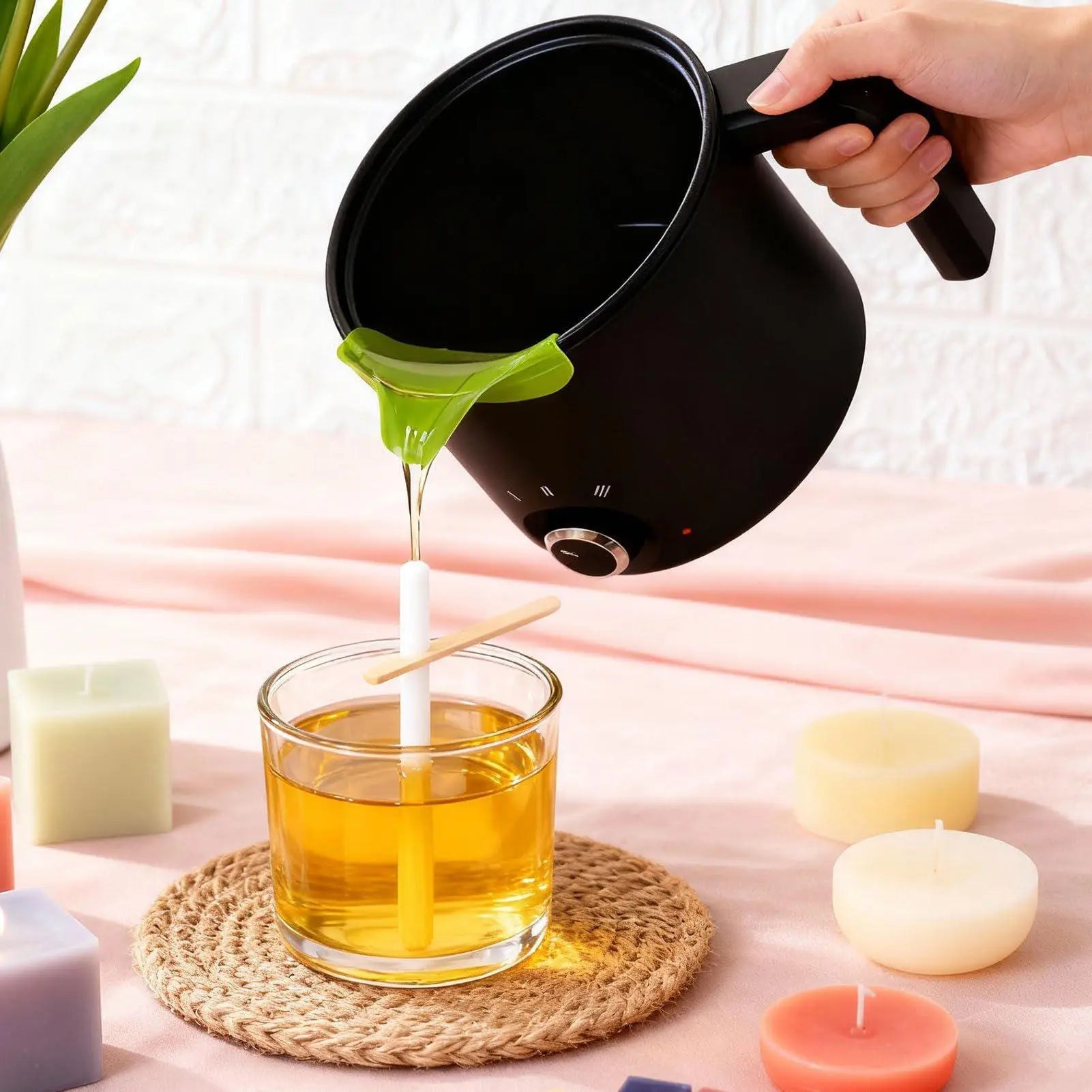 Electric Candle Maker Pot (1.5 L) | Wax Melting Pot, Stainless Steel, Non-Stick | for Soap, Candy, Chocolate, and DIY Supplies