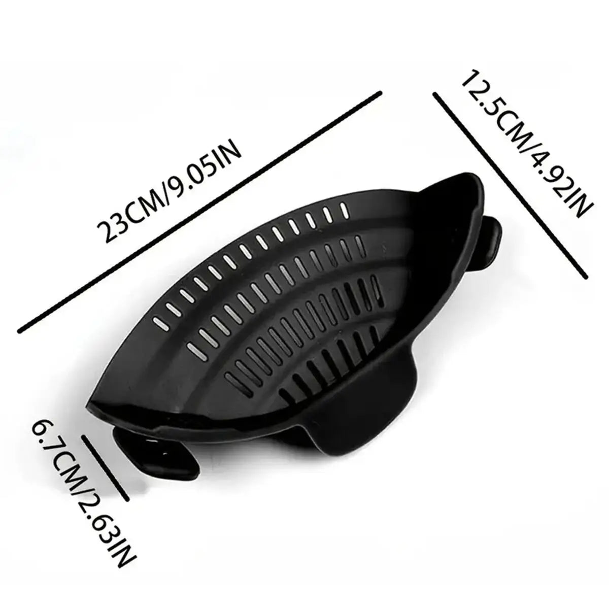 Clip on kitchen strainer for pots