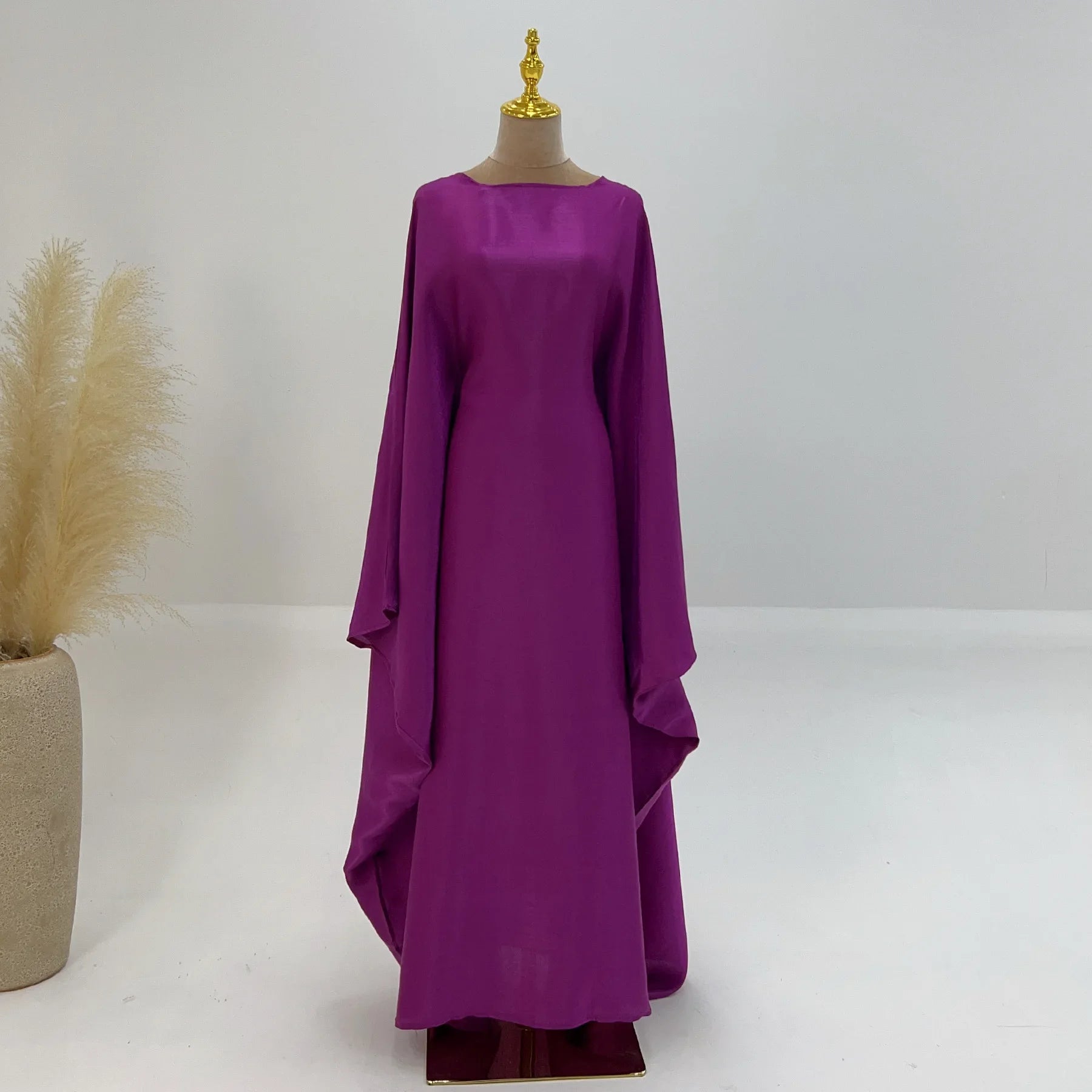 Shiny abaya with butterfly design