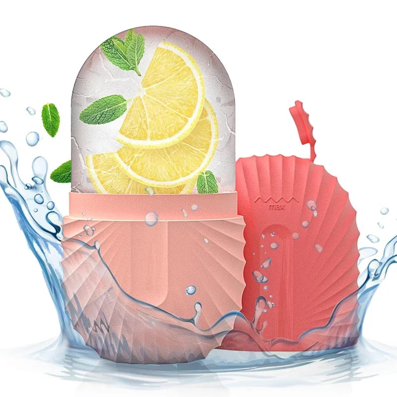 Ice Facial Roller and Silicone Mold, Cryogenic Beauty Massage to Reduce Pores, De-puff Eyes and Rejuvenate Skin