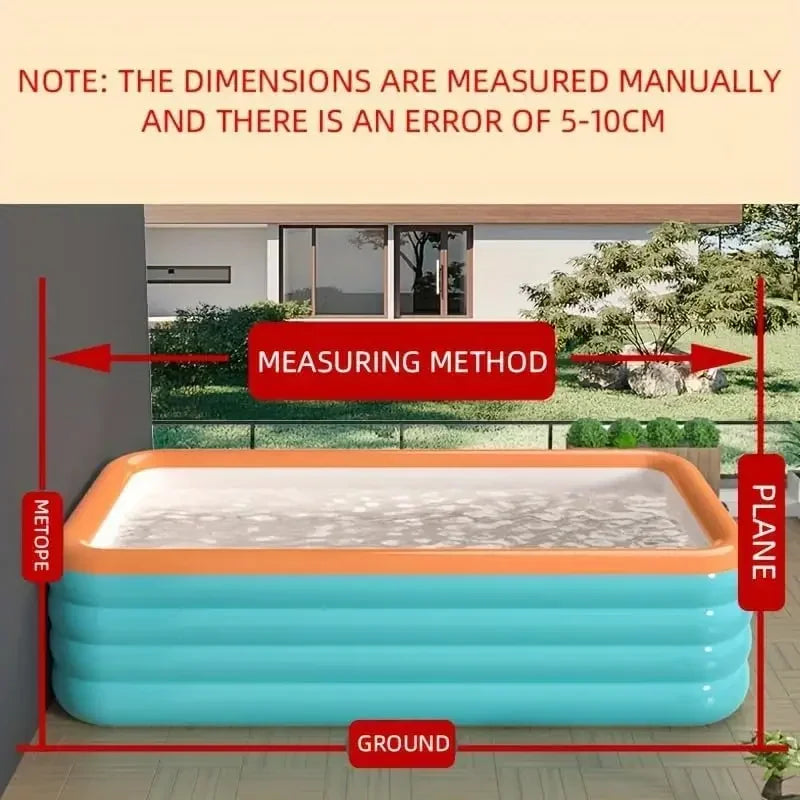 Durable Inflatable Family Pool, Easy Setup for Outdoor Fun 2.1m