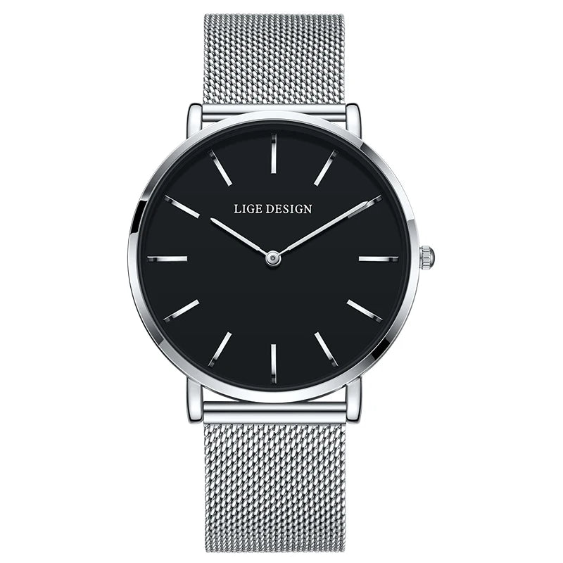 LIGE Women's Elegant Simple Quartz Waterproof Watch