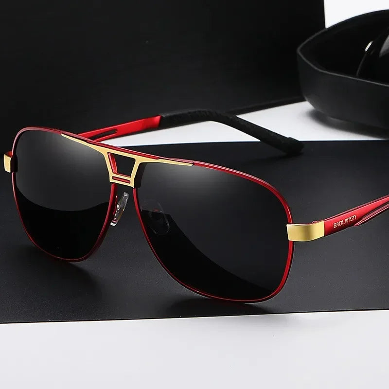 Polarized Aluminum-Magnesium Photochromic Sunglasses for Men