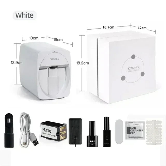 Impresora de uñas 3D inteligente portátil, máquina de pintura de uñas móvil, resolución de impresión de 2400DPI, soporte WiFi, bricolaje para salón de uñas en casa