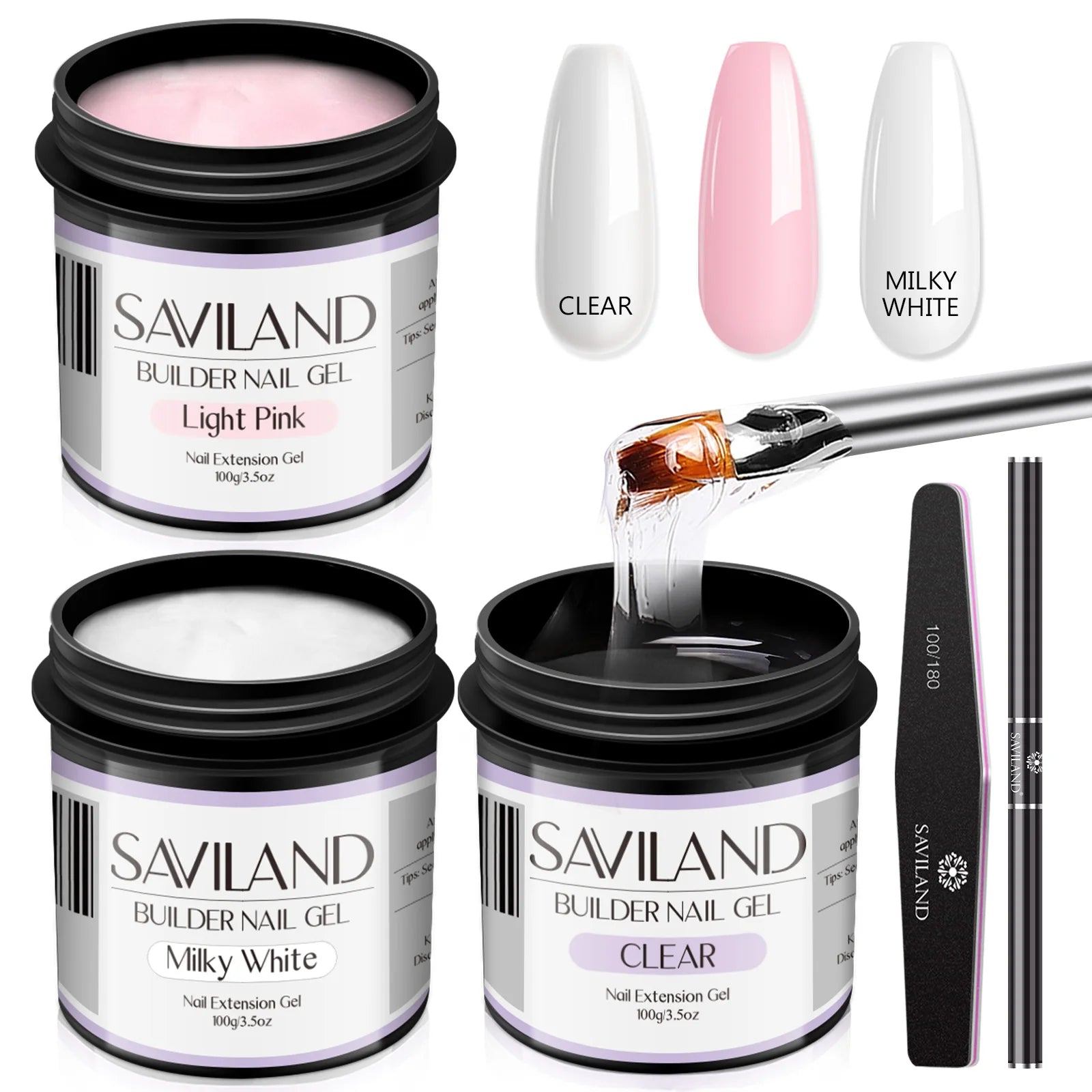 100g Builder Gel for Nail Extensions, Removable UV/LED Builder Gel, Nail Art and Manicure