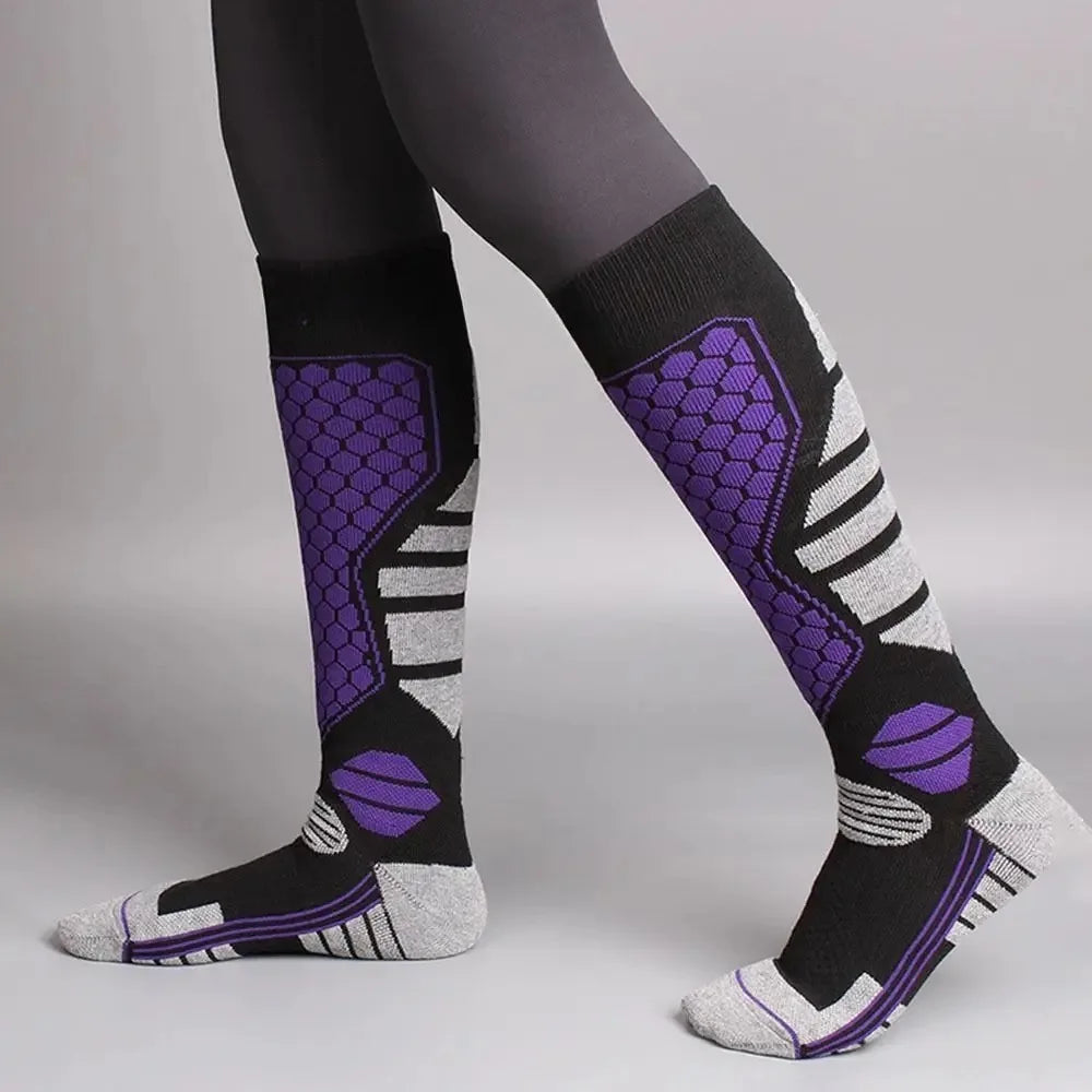 Thermal compression socks for skiing