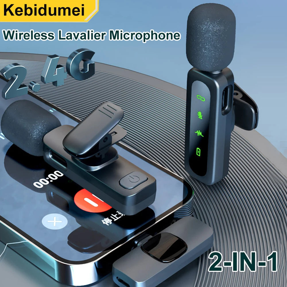 Wireless Lavalier Microphone for iPhone & Android, Portable Mic for Live Streaming & Gaming