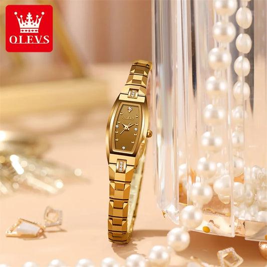 OLEVS women's gold watch