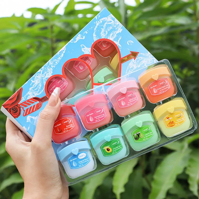 Lip Balm Set (4, 6 or 8 pieces), with Plant-Based Formula to Moisturize and Repair Dry Lips
