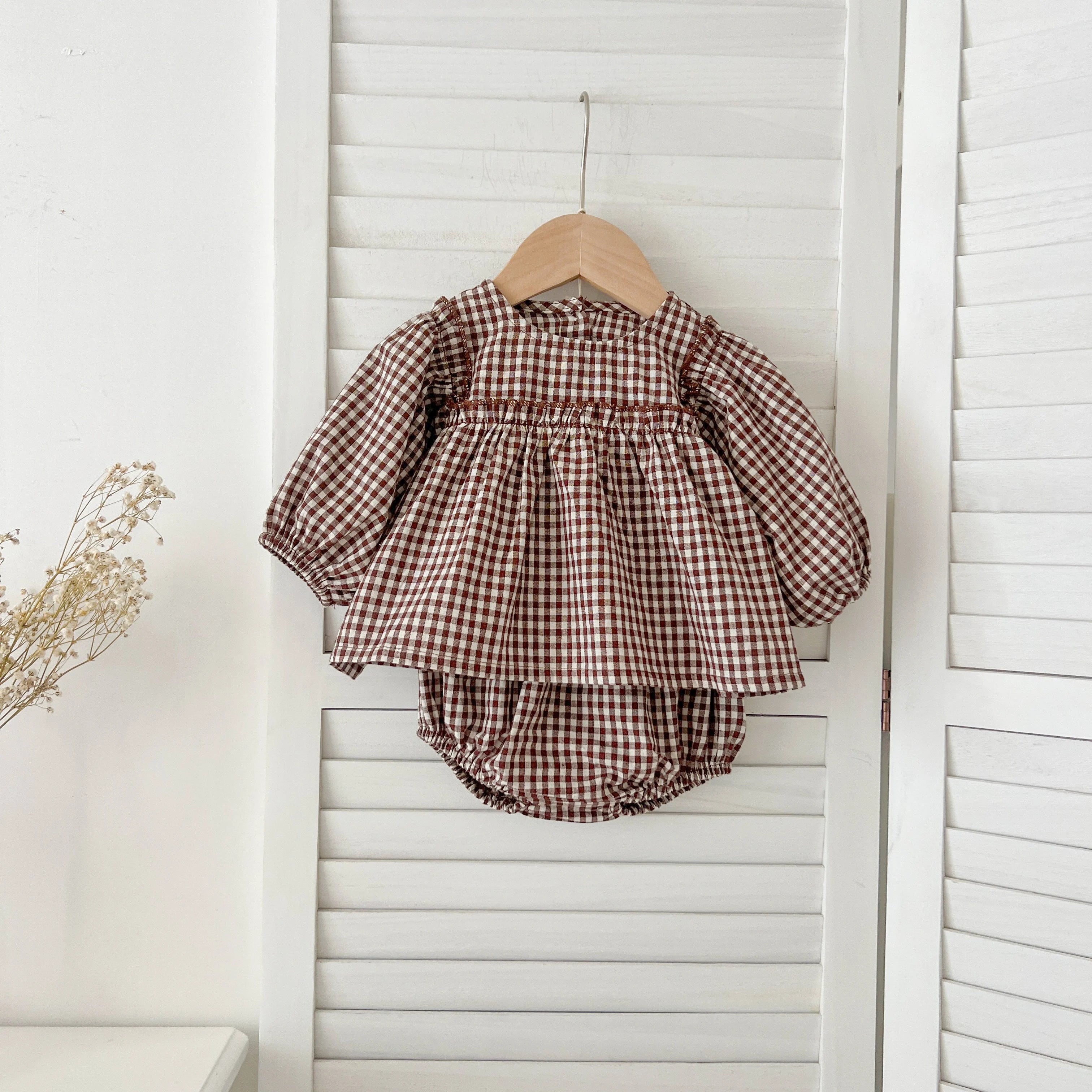 Cotton clothing set for girls 0-2 years