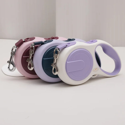 Ms-Small/Medium Dog Leash | Retractable, Adjustable, Durable Nylon, for Walking, Hiking, for Bulldogs and Mixed Breeds