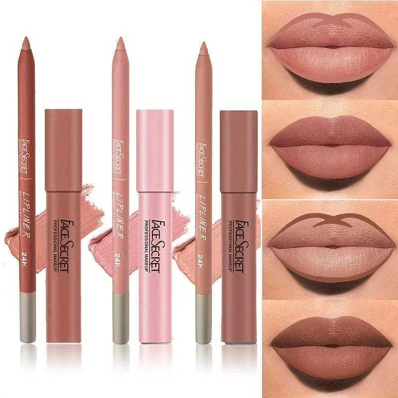 Matte Lipliner & Lipstick Set, Waterproof & Long Lasting Lip Makeup