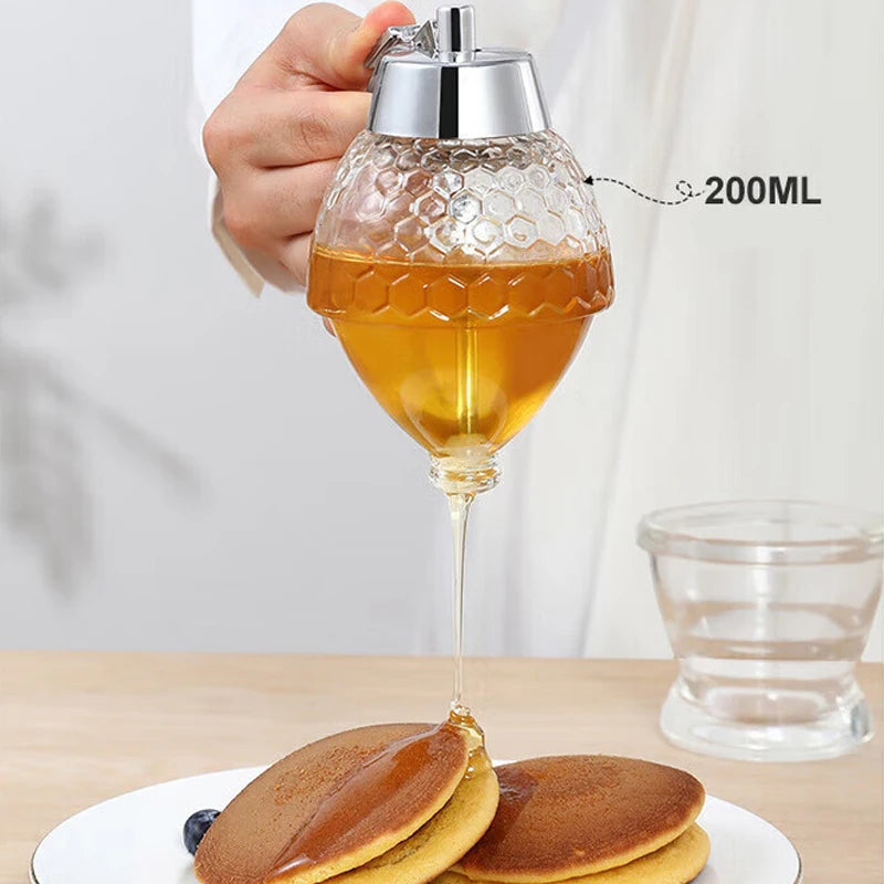 Honey Dispenser with Pressure, Plastic Bottle with Bottom Outlet