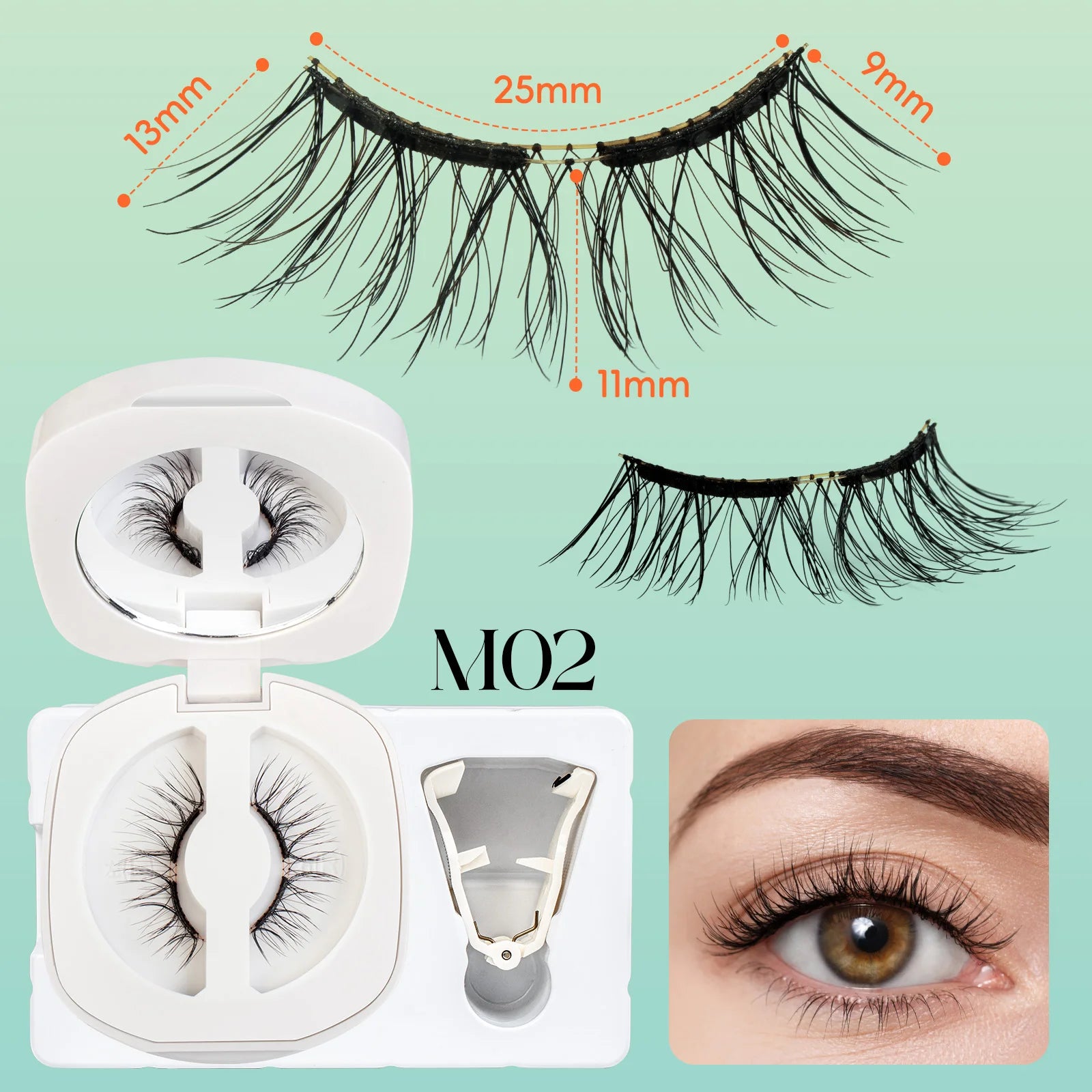 Magnetic eyelashes reusable 3D lashes