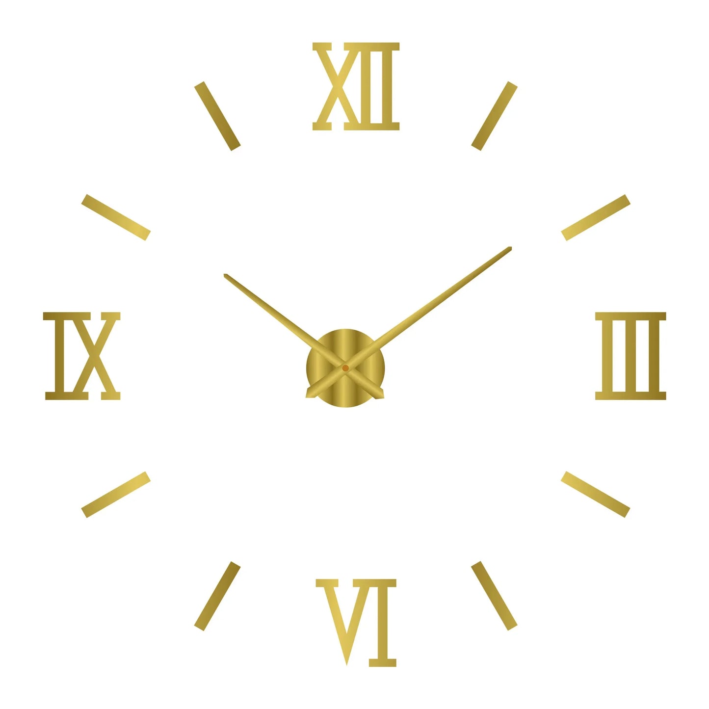 Large 3D acrylic wall clock with mirror effect