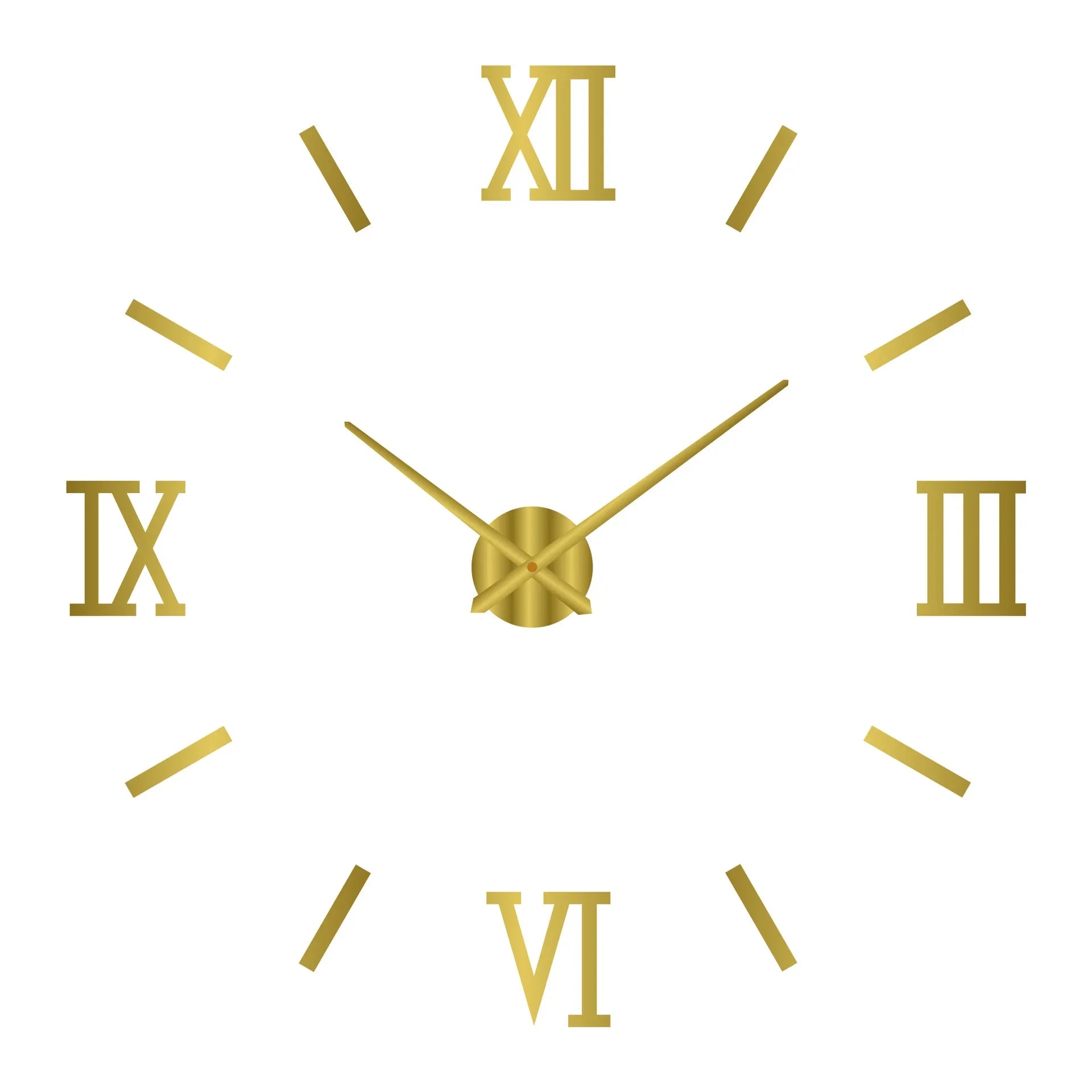 Large 3D acrylic wall clock with mirror effect