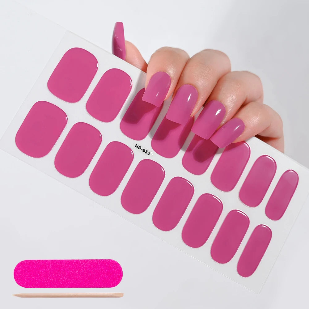 Semi-Cured Gel Nail Wraps with French Tips, Long Lasting for Nail Art & Extensions