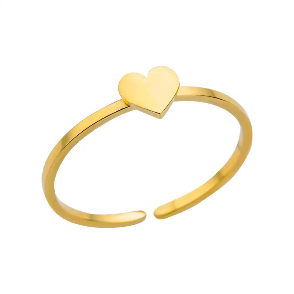 Stainless Steel Ring. Gold Finish. Classic Luxury Design