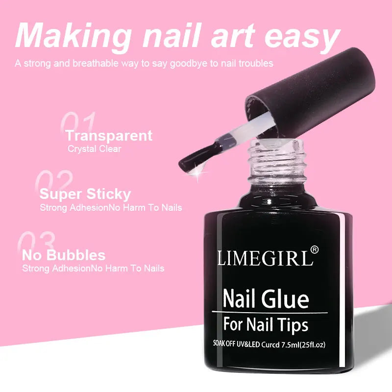 7.5ml UV adhesive gel for false nails, strong adhesion for false nails.