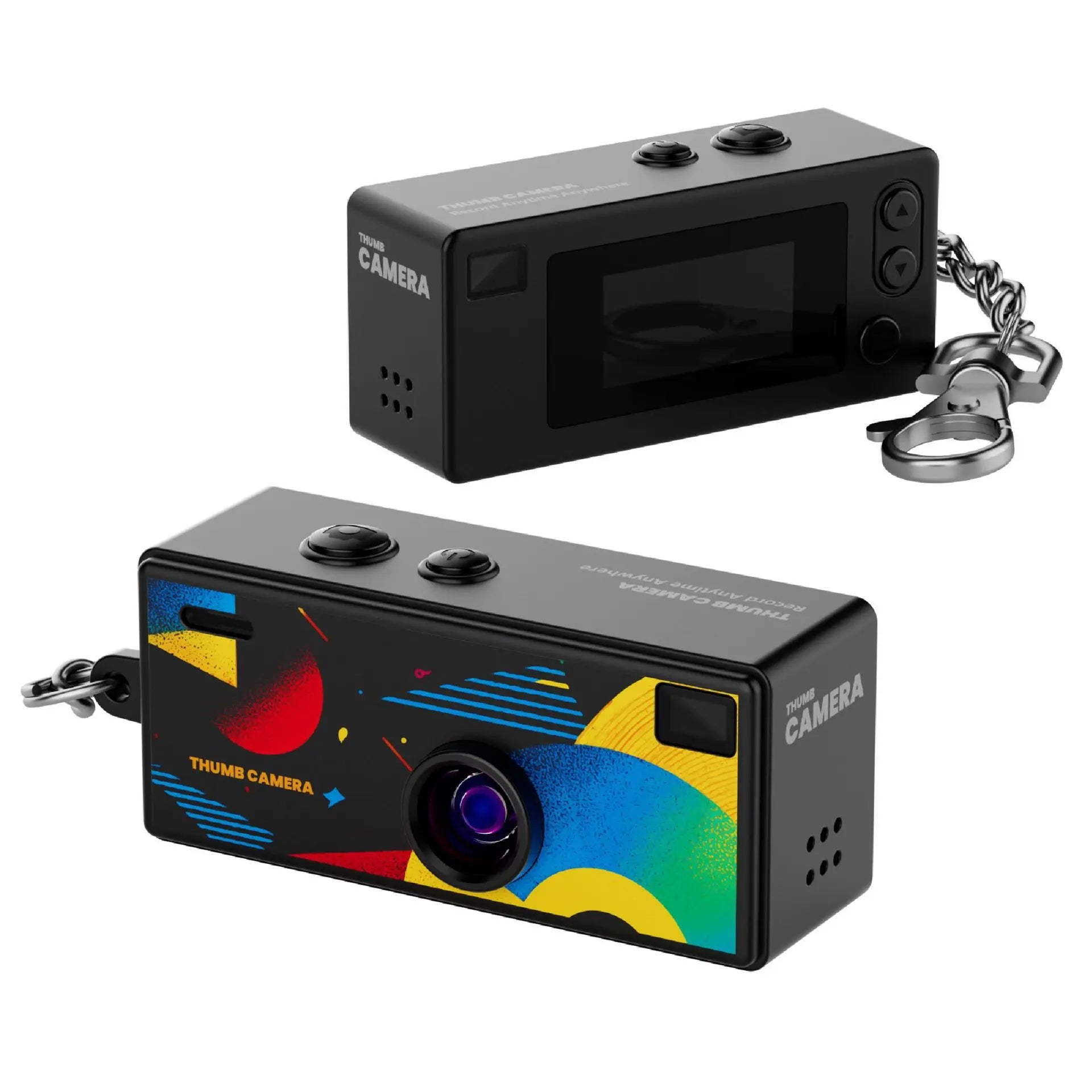 mini retro camera with keychain design