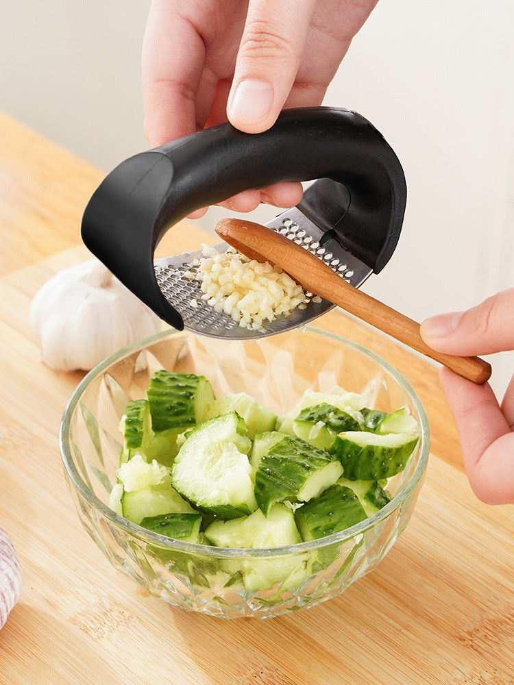 Stainless steel garlic press manual crusher