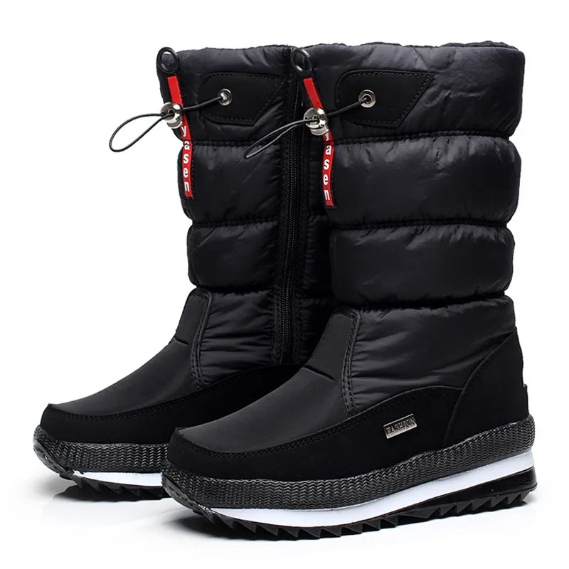 Women's Waterproof Snow Boots | Warm Plush Lining | Non-Slip Platform Sole