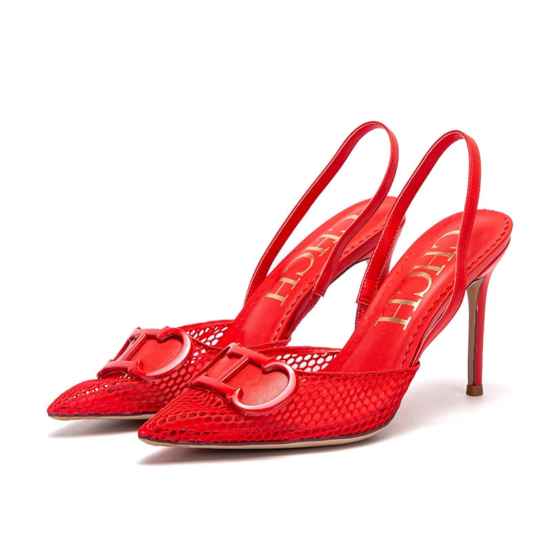 Women's Breathable Mesh Sandals | Comfortable 9cm Office Sandals