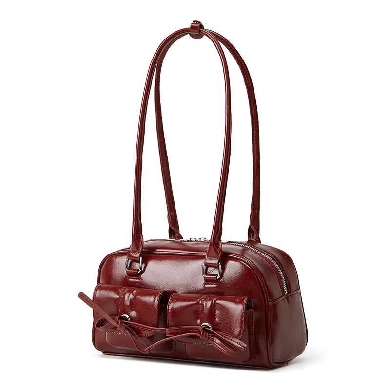 Ballet Style Shoulder Bag with Bow
