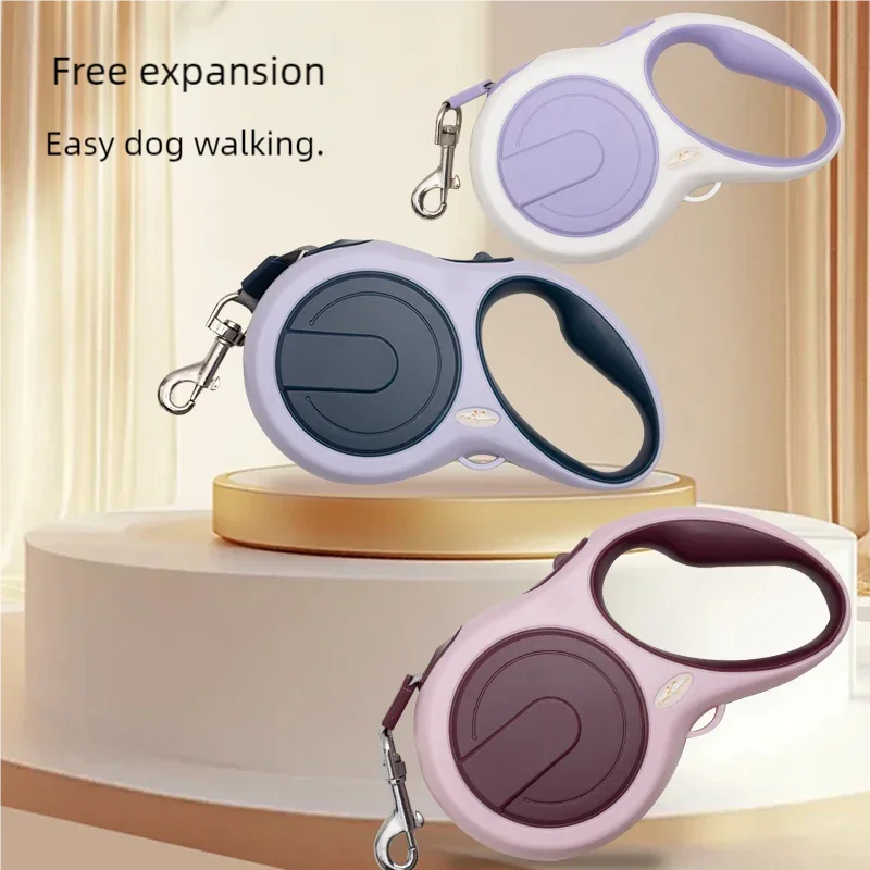 Small/Medium Dog Leash | Retractable, Adjustable, Durable Nylon, for Walking, Hiking, for Bulldogs and Mixed Breeds