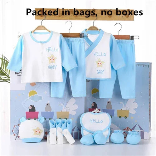 Newborn baby clothes set 18 pieces cotton