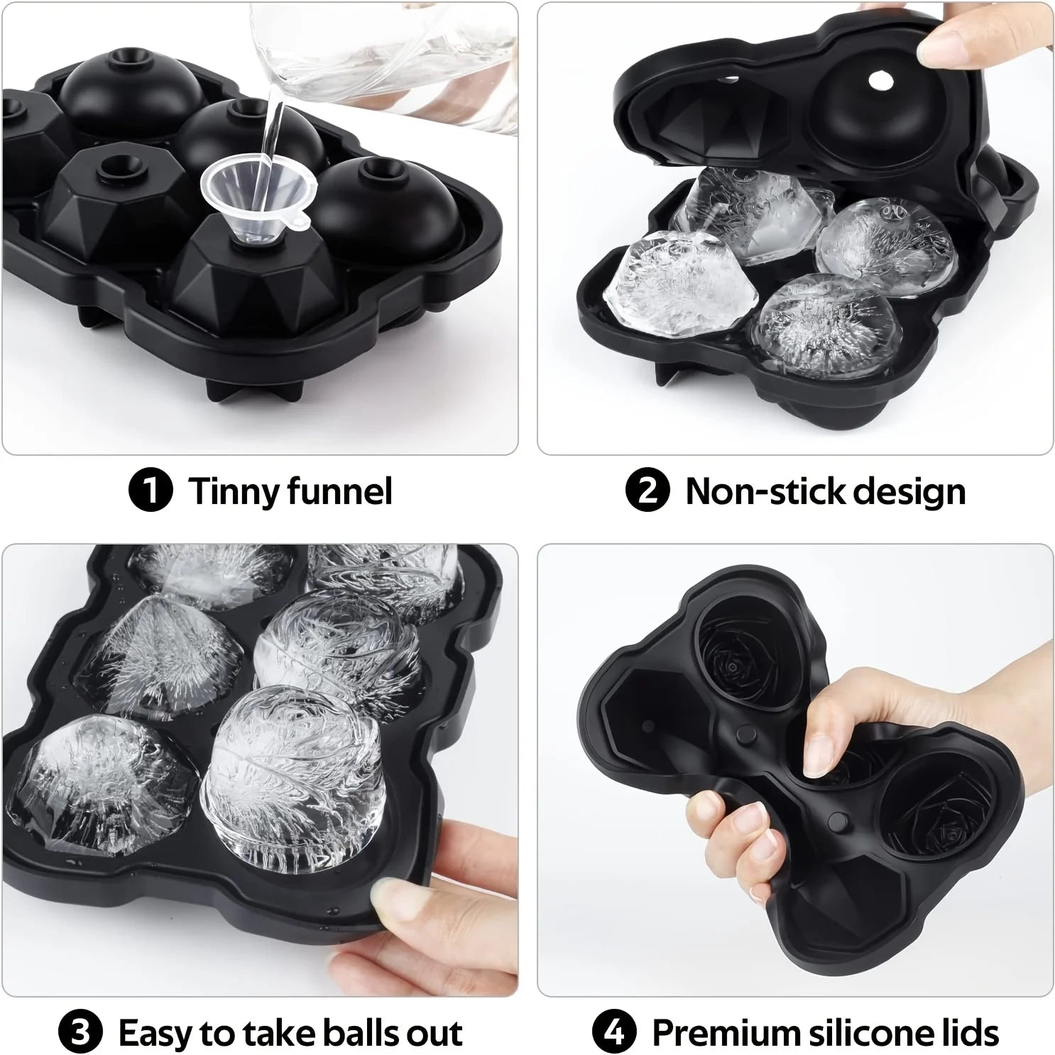 Silicone ice mold flexible ice tray