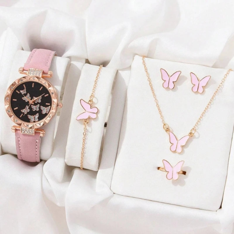 Butterfly jewelry set for women 5 in 1