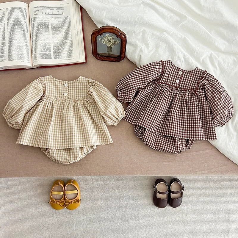 Cotton clothing set for girls 0-2 years