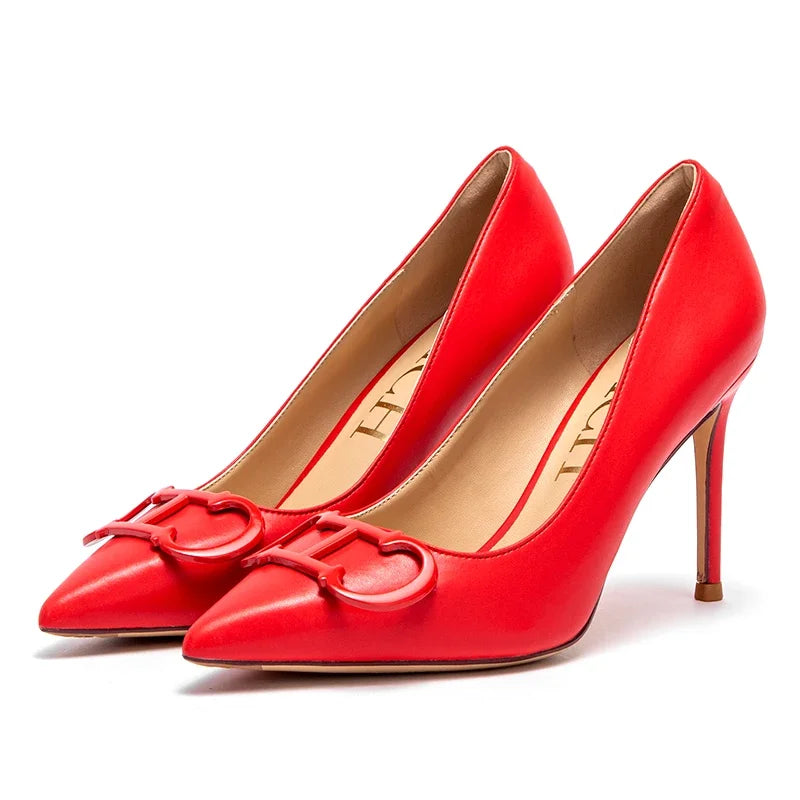 Women's Pointed Toe High Heels | Elegant Buckle Party Shoes