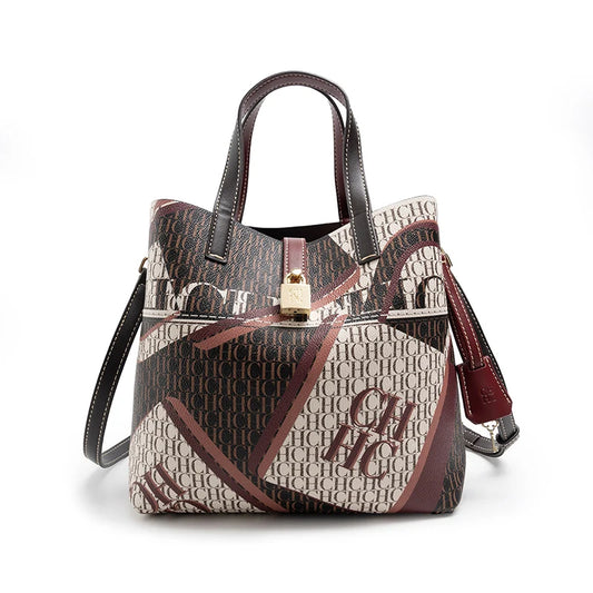 C-CH Fashion Women's Handbag | Shoulder Bag, with Various Prints, Classic, Large Capacity, for Shopping and Everyday Use