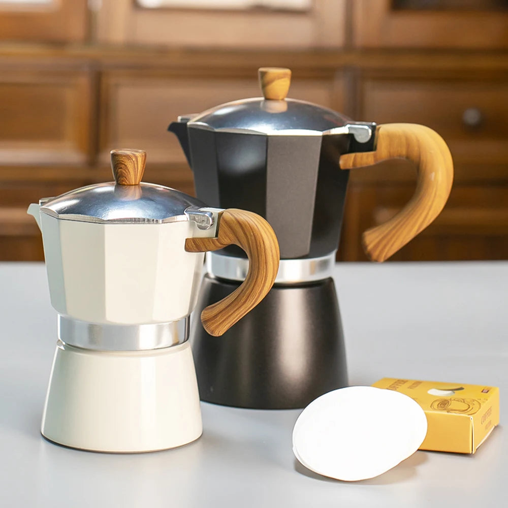 Stovetop moka pot coffee maker