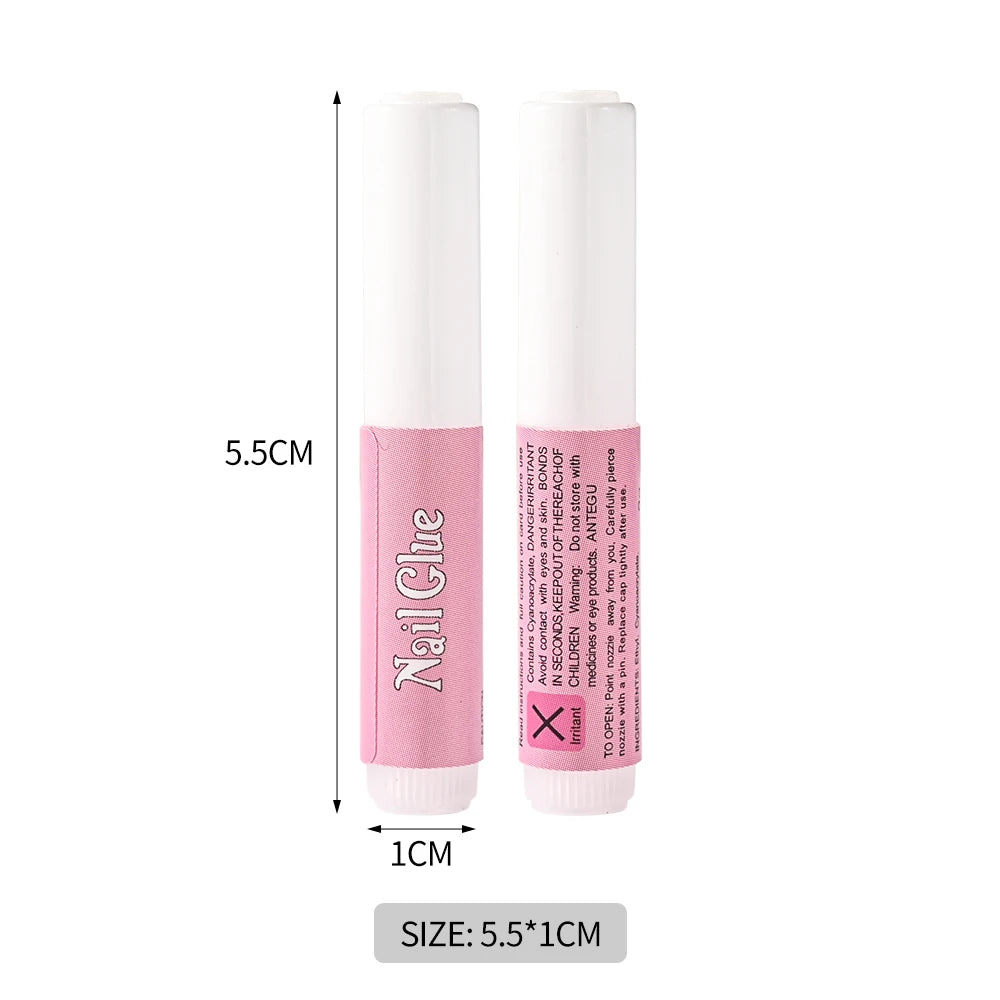 Acrylic nail tip and glue kit quick dry