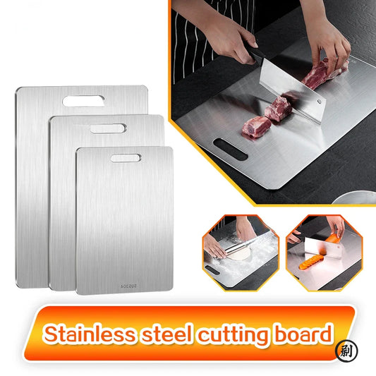 Stainless steel cutting board double sided