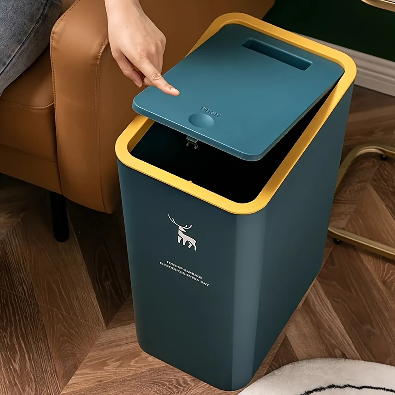 15 liter trash can with airtight lid