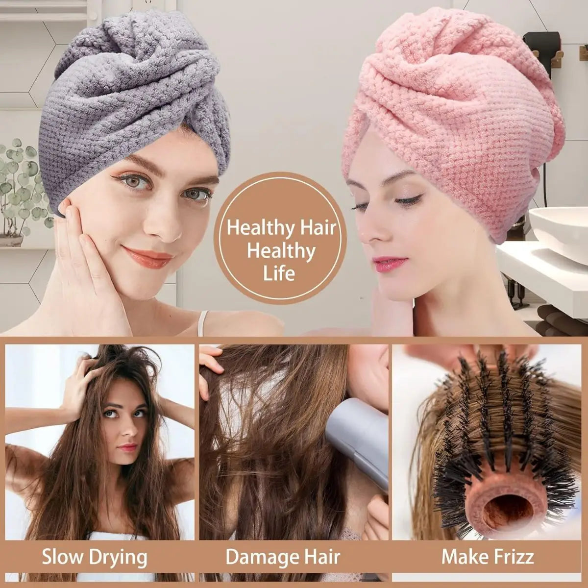 Hair turban towel for women
