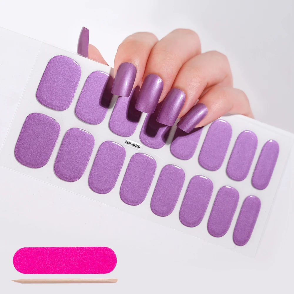 Semi-Cured Gel Nail Wraps with French Tips, Long Lasting for Nail Art & Extensions